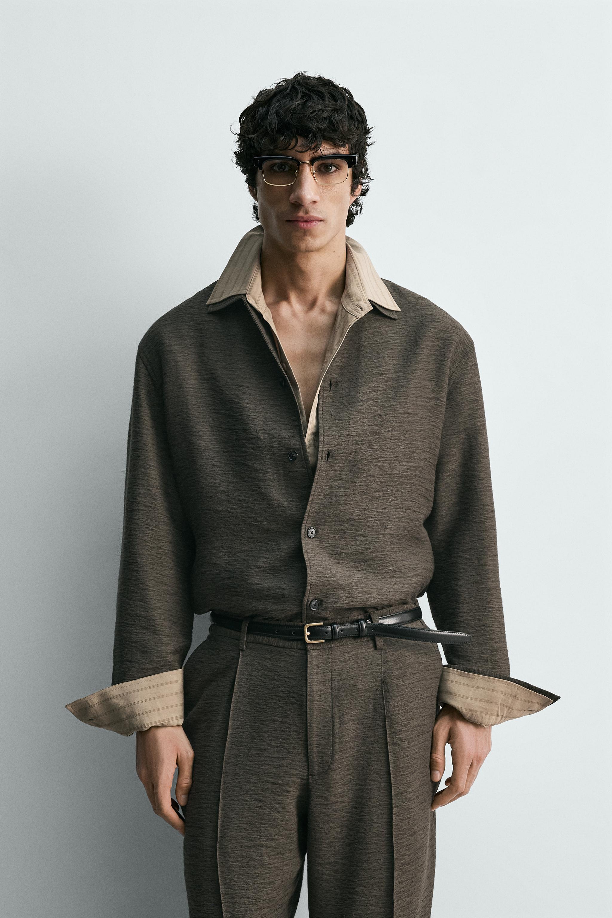 FLUID TEXTURED OVERSHIRT